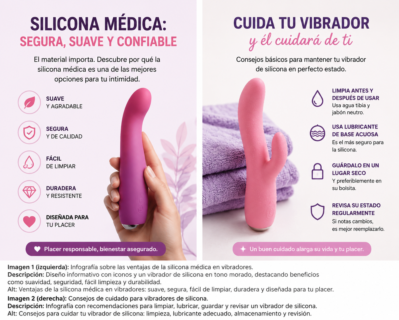silicona medica para vibradores de mujer